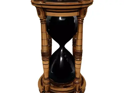 Vintage Ornate Hourglass 3D Model Low-poly 3D model