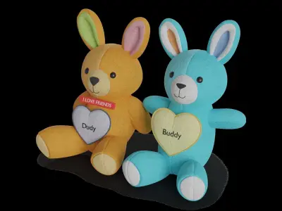 Cars and action games Stuffed Animal Set 3D model