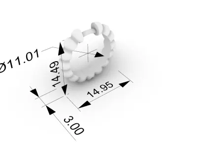 Beaded Hoop Earrings JDBCo Free 3D print model