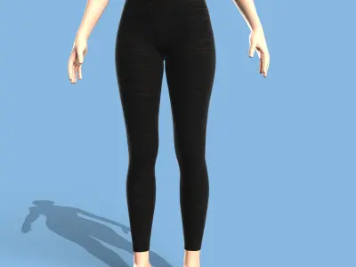 WOMEN YOGA PANTS LEGGINGS MARVELOUS DESIGNER CLO3D 3D model