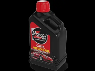 Oil and lubricants Car Care - Oil and Lubricants Low-poly 3D model