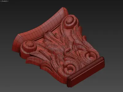 Carved corbel 3D model 3D model