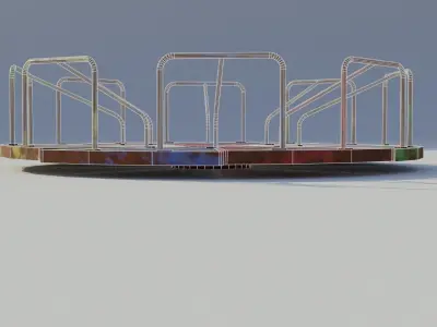Playground Roundabout - Low-poly PBR  Low-poly 3D model
