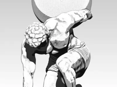 Man statue 3D print model