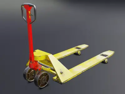 Pallet Jack with pbr textures Low-poly 3D model