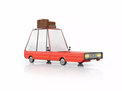 Cartoon car 3D model 8