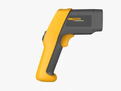 Thermometer infrared Low-poly 3D model