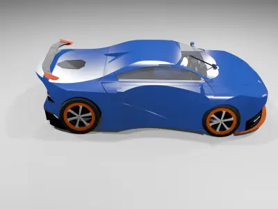 Carbon Spoiler  Low-poly 3D model