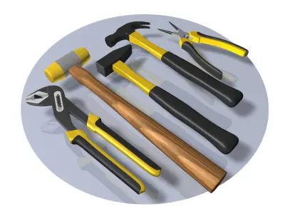 Tools instruments set 3D model