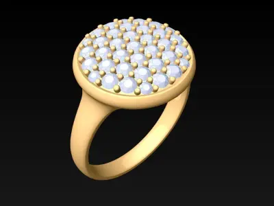Diamond Ring - Womens Rings - N718830 3D print model