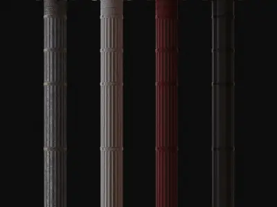 Roman Column 3D Model  Low-poly 3D model