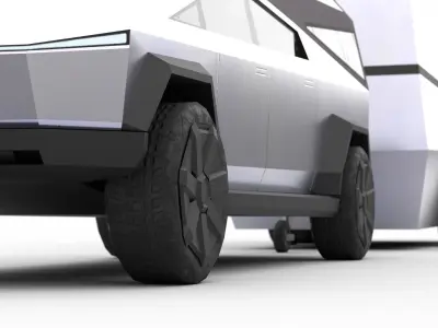 Cybertruck Tesla Low-poly 3D model