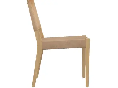 Kelly Rustic Lodge Brown Wood Frame Hide Seat Dining Side Chair 3D model