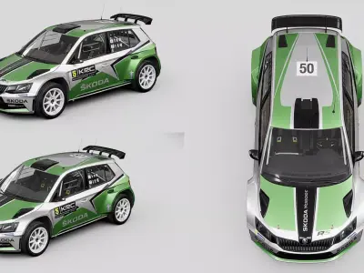 WRC Skoda Fabia 3D model