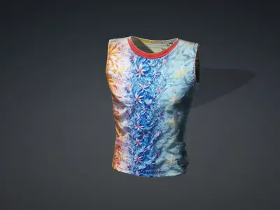 Male Summer Shirt PBR 4K Low-poly 3D model
