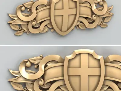 Coat of arms decorative 007 3D model