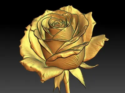 13 Rose CNC Relief Model 3D print model