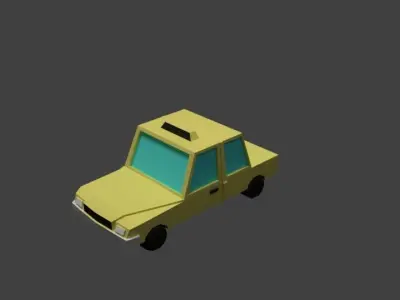 Animated lowpoly cars pack Low-poly 3D model