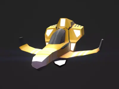3DP Spaceships Collection - The XZ Banananana Low-poly 3D model