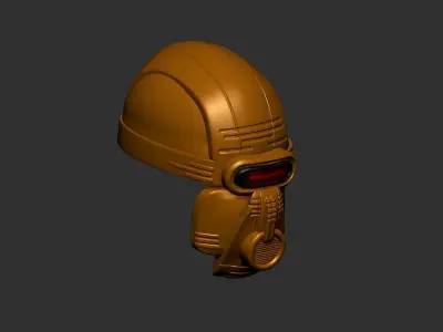 helmet high poly sculpt 3d printable  3D model 57