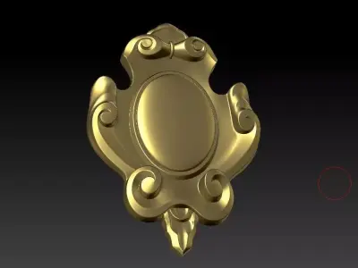 pattern CNC gold-plated sculpted wooden frame pattern 3D model  3D model