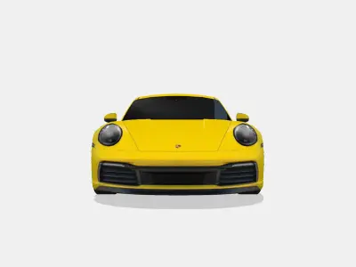 Porsche 911 Carrera S 992 Low-poly 3D model