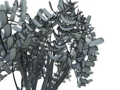 Cartoon tree S2Av4 Low-poly 3D model