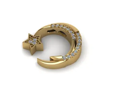 THE MOON pendant  3D print model