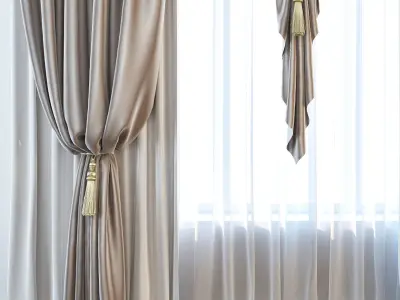 Set 08 Curtains 3D model