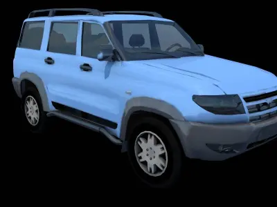 Toyota Land Cruiser Prado Silver 2018 3D model Games Ready Asset Low-poly 3D model