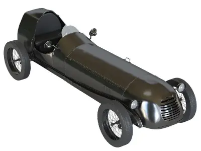 Lewis - Black Metal Decorative Car with Bottle-Holder W305 3D model