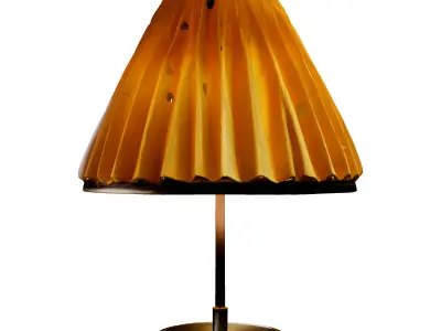 Modern Pleated Table Lamp 3D Model Low-poly 3D model