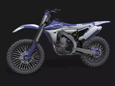 Motorcycle 6 yamaha dirt bike Low-poly 3D model