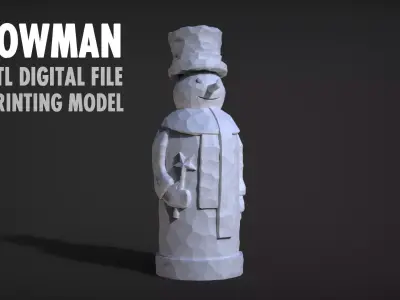 Snowman figure 3D print model