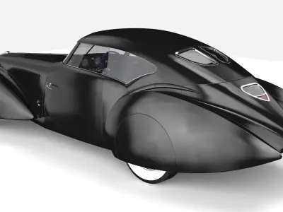 Delage D8 120 S Pourtout Aero Coupe black 3D model