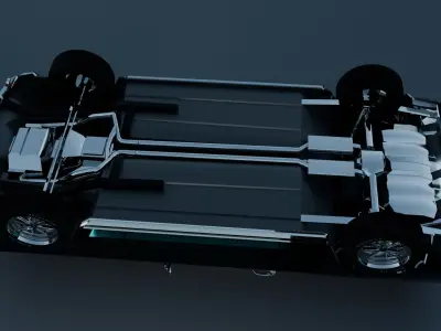 Mustang 1965 Rigged Complete Car With Engine 3d model Low-poly 3D model