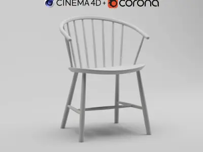 Johansson J64 Chair by Fredericia - C4D and Corona Renderer 3D model