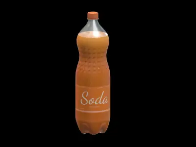Supermarket Soda Drink Bottle 02 Low Poly PBR Realistic Low-poly 3D model