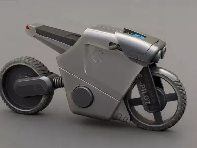 CYBER BIKE-01 Rigged 3D model