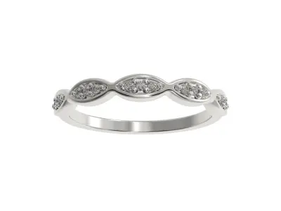 Half eternity wedding band 3D print model