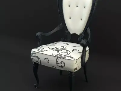 Luxury Art Nouveau Chair 298P 3D model
