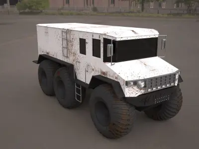 burlak amphibious atv 3d model 3D model