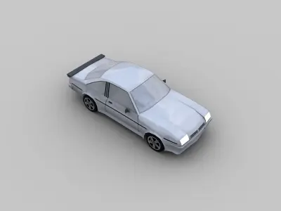 Old Cars With Interior 4 Low-poly 3D model