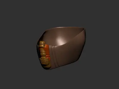 Gas mask helmet 3d model scifi Low-poly  3D model