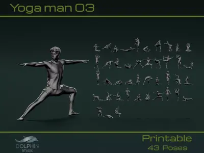 Yoga Man 03 3D model