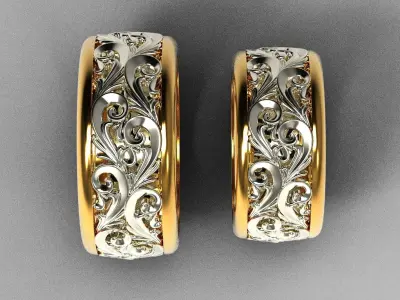  wedding rings 3D print model