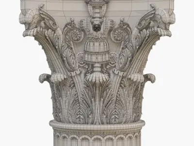 Classic capital model 3D model 3D model