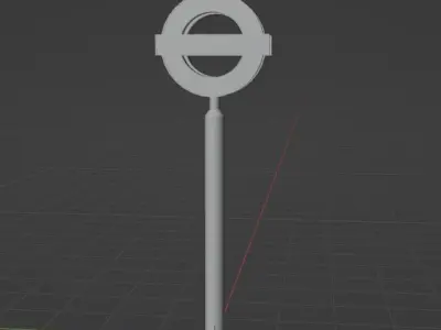 Underground Sign Free low-poly 3D model