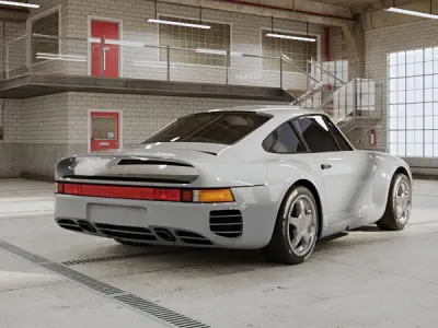 Porsche 959 Sport 1988 - Car Classic Low-poly 3D model