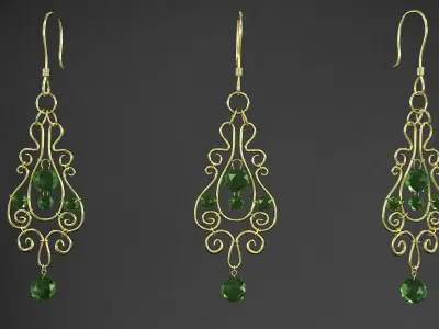 earrings 0011 3D model